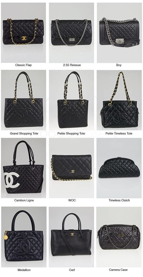 chanel bag list|different styles of Chanel bags.